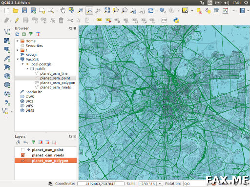 Просмотр геоданных в QGIS